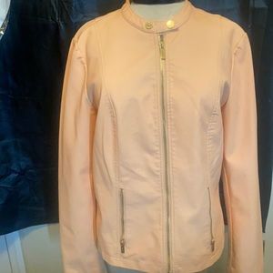 NWT, Calvin Klein , Faux Leather, Large, Papaya